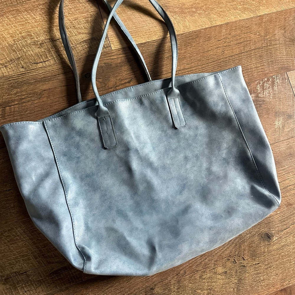 Saks Fifth Avenue Blue Tote Bag Large